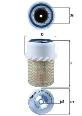 Luchtfilter Knecht LX 730