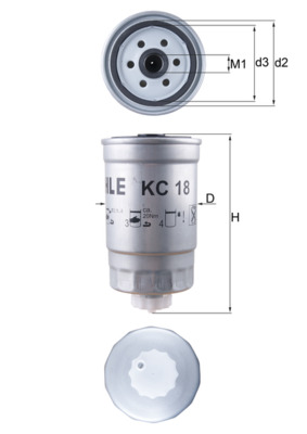 Brandstoffilter Knecht KC 18