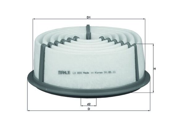 Luchtfilter Knecht LX 833