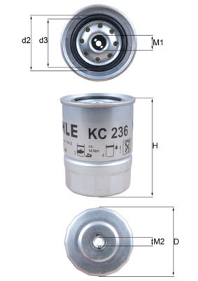 Brandstoffilter Knecht KC 236