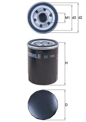 Oliefilter Knecht OC 194