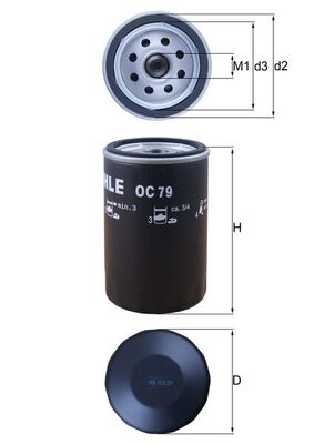 Oliefilter Knecht OC 79