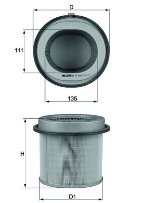 Luchtfilter Knecht LX 670