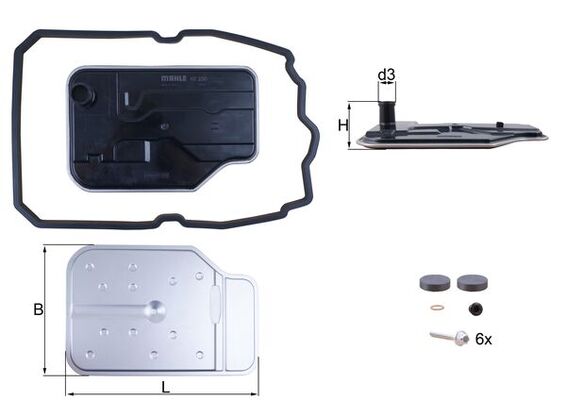 Filter/oliezeef automaatbak Knecht HX 230 KIT