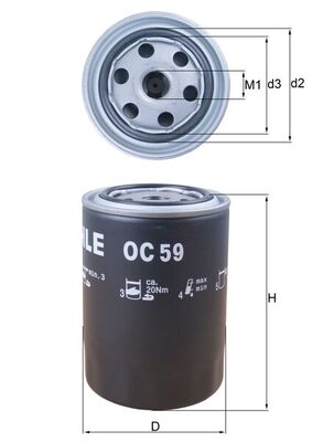 Oliefilter Knecht OC 59