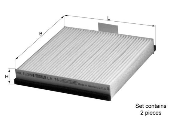 Interieurfilter Knecht LA 76/S