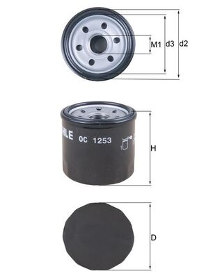 Oliefilter Knecht OC 1253