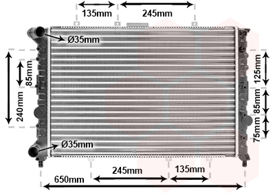 Radiateur Van Wezel 01002038