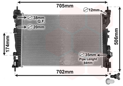 Radiateur Van Wezel 01002120