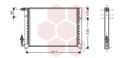 Airco condensor Van Wezel 01005061