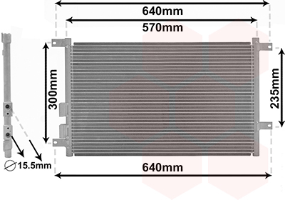 Airco condensor Van Wezel 01005070