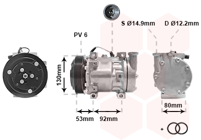 Airco compressor Van Wezel 0100K009