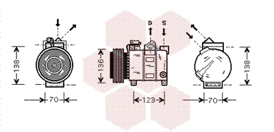 Airco compressor Van Wezel 0100K016