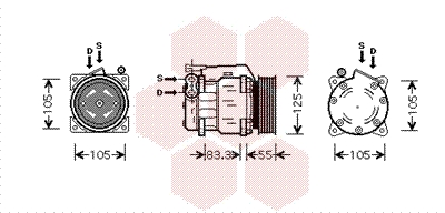 Airco compressor Van Wezel 0100K090