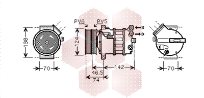 Airco compressor Van Wezel 0100K106