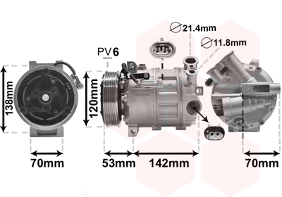 Airco compressor Van Wezel 0100K143