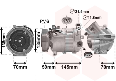 Airco compressor Van Wezel 0100K145