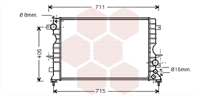 Radiateur Van Wezel 02002165