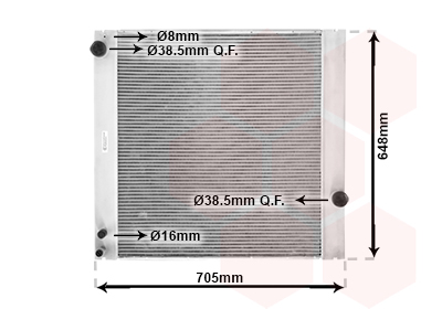 Radiateur Van Wezel 02002166