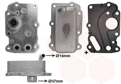 Oliekoeler, motorolie Van Wezel 02013703