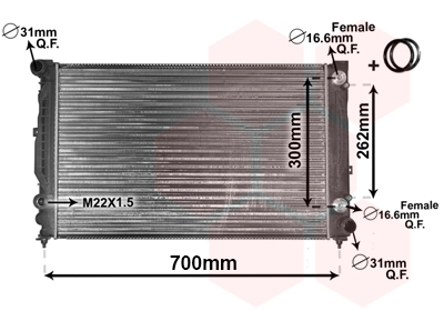 Radiateur Van Wezel 03002125