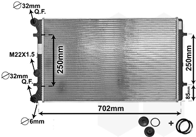 Radiateur Van Wezel 03002129