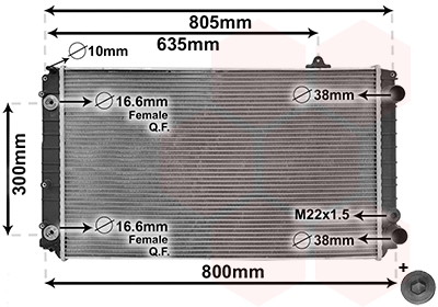 Radiateur Van Wezel 03002252