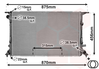 Radiateur Van Wezel 03002290