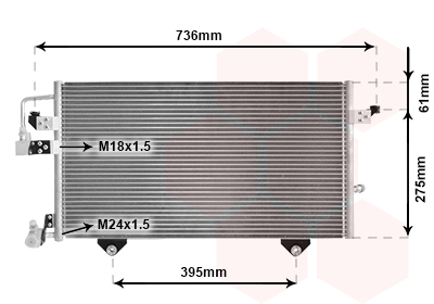 Airco condensor Van Wezel 03005121