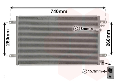 Airco condensor Van Wezel 03005237