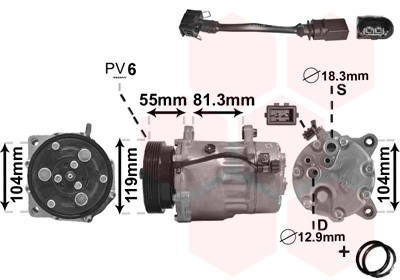 Airco compressor Van Wezel 0300K003