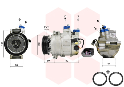 Airco compressor Van Wezel 0300K029