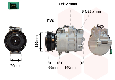 Airco compressor Van Wezel 0300K150