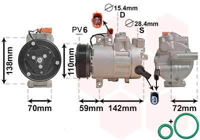 Airco compressor Van Wezel 0300K411