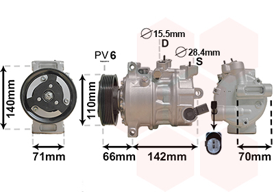 Airco compressor Van Wezel 0301K703