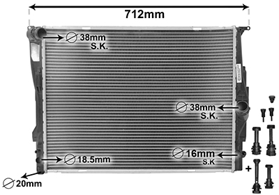 Radiateur Van Wezel 06002303