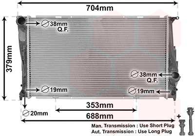 Radiateur Van Wezel 06002542