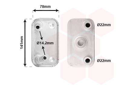 Oliekoeler motorolie Van Wezel 06003406