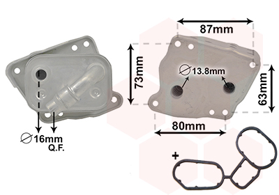 Oliekoeler motorolie Van Wezel 06003412