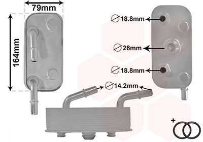 Oliekoeler motorolie Van Wezel 06003559