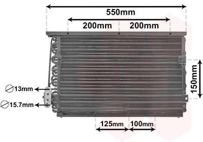 Airco condensor Van Wezel 06005191