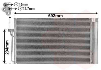 Airco condensor Van Wezel 06005273