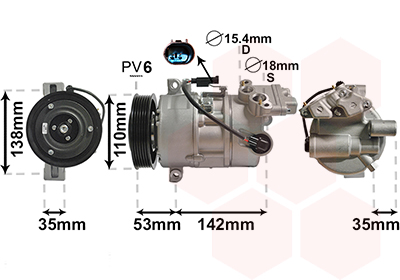 Airco compressor Van Wezel 0600K393