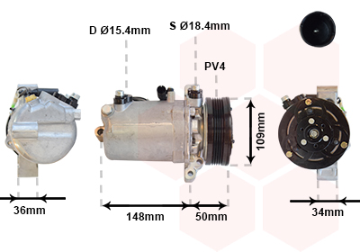 Airco compressor Van Wezel 0600K408