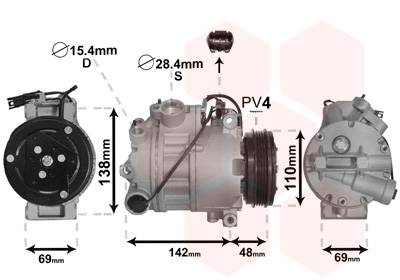 Airco compressor Van Wezel 0600K443