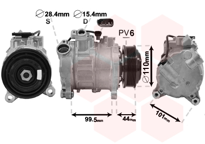 Airco compressor Van Wezel 0600K492