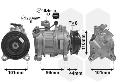 Airco compressor Van Wezel 0600K498