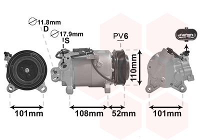 Airco compressor Van Wezel 0600K567