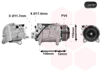 Airco compressor Van Wezel 0600K601