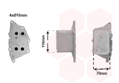 Oliekoeler motorolie Van Wezel 06013702